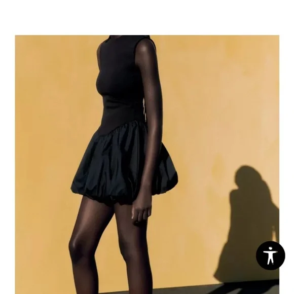 Zara Elegant Black Dress NWOT - Picture 1 of 3